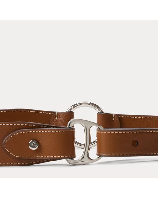 Ralph Lauren Brown Equestrian D-Ring Leather Belt