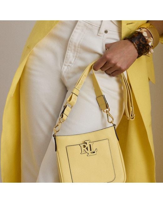 Ralph Lauren Metallic Pebbled Leather Small Cameryn Crossbody