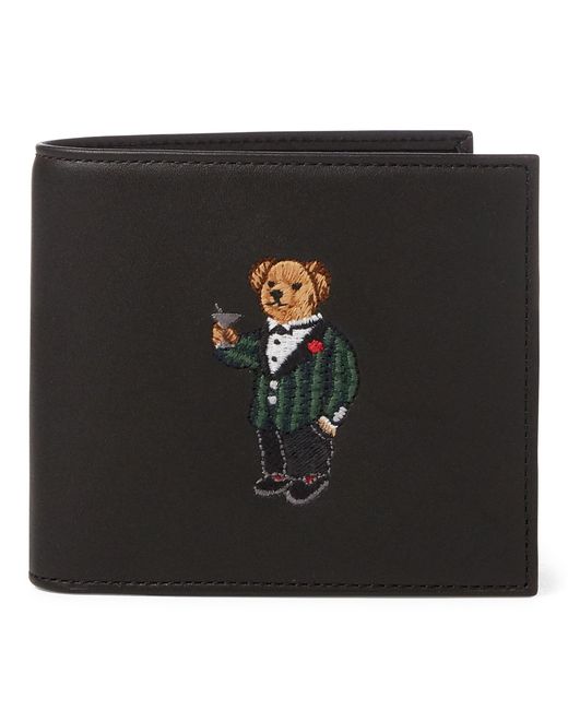 Polo Ralph Lauren Black Polo Bear Billfold Wallet for men