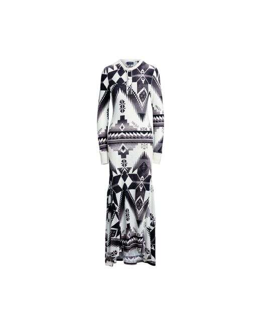 Ralph Lauren Cotton Southwestern Henley Dress - Lyst
