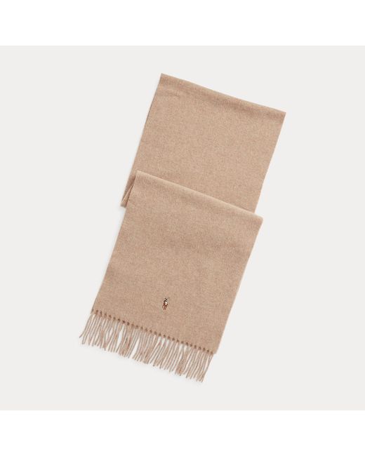 Polo Ralph Lauren Natural Fringe Virgin Wool Scarf for men