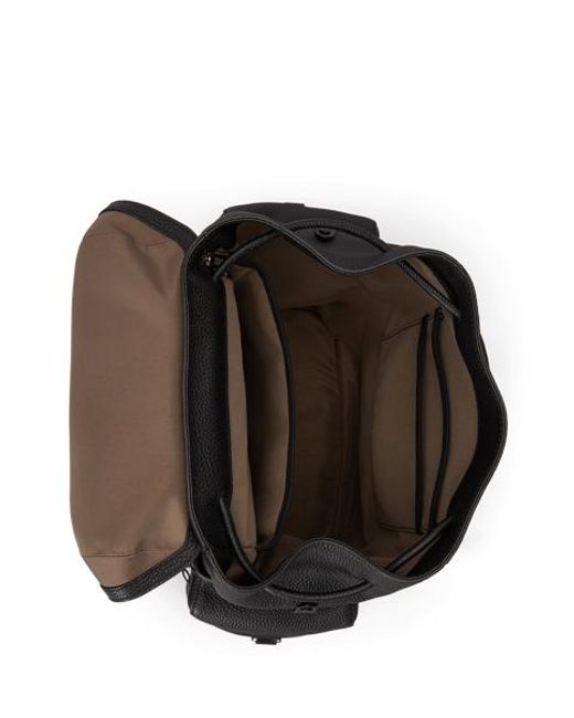 Polo Ralph Lauren Black Polo Id Pebbled Leather Backpack for men