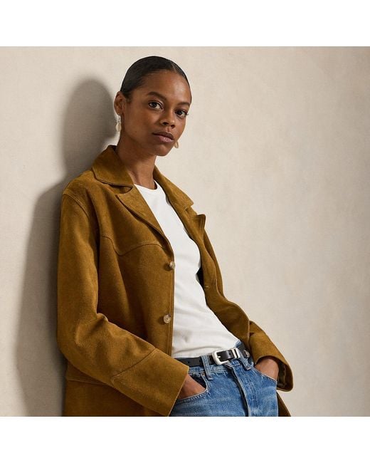 Polo Ralph Lauren Brown Western Suede Jacket