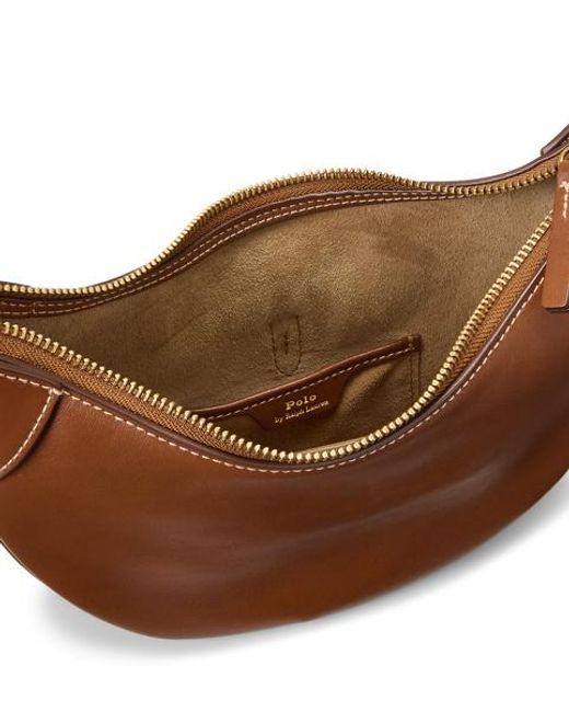 Polo Ralph Lauren Natural Polo Id Calfskin Mini Shoulder Bag