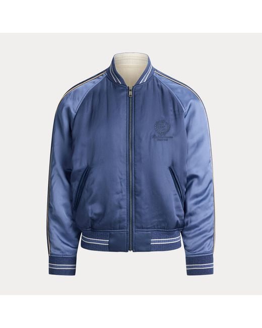 Ralph Lauren Blue Damon Reversible Satin Jacket for men