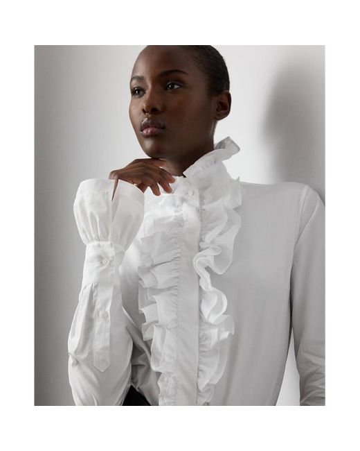 Camicia Dolley in popeline di cotone di Ralph Lauren in White
