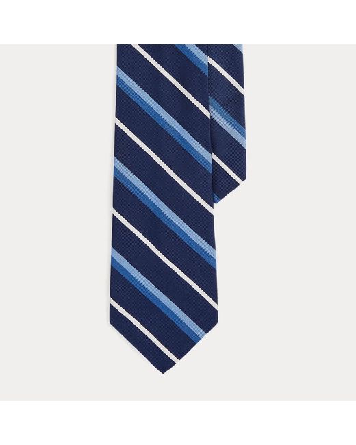 Corbata Mogador de seda y algodón Polo Ralph Lauren de hombre de color Blue