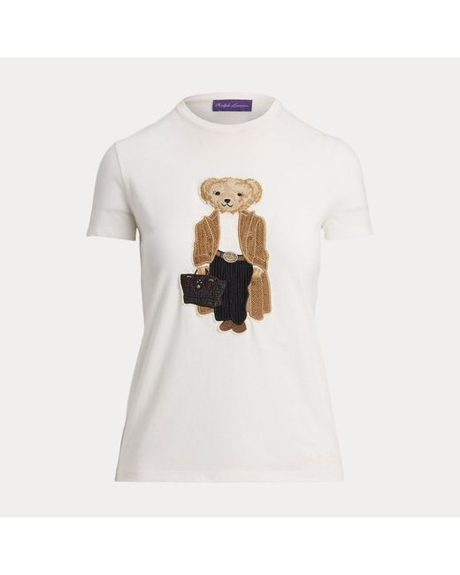 Camiseta De Algodón Con Polo Bear Ralph Lauren de color Gray