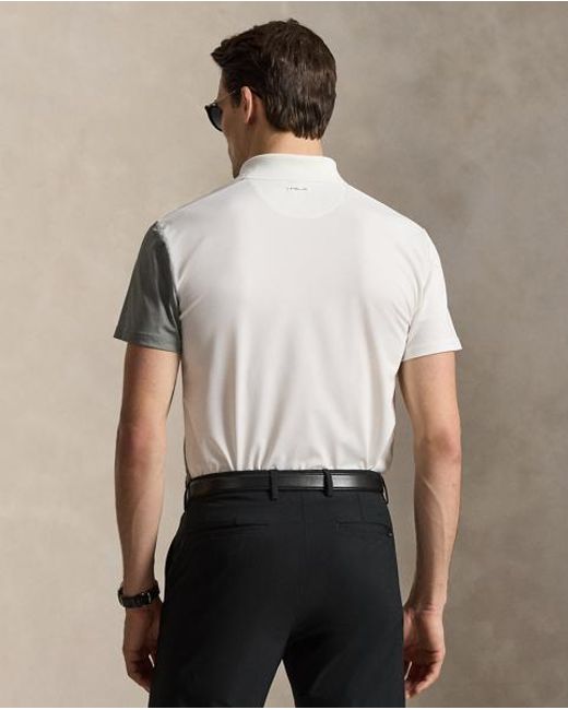 Ralph Lauren Gray Tailored Fit Performance Polo Shirt for men
