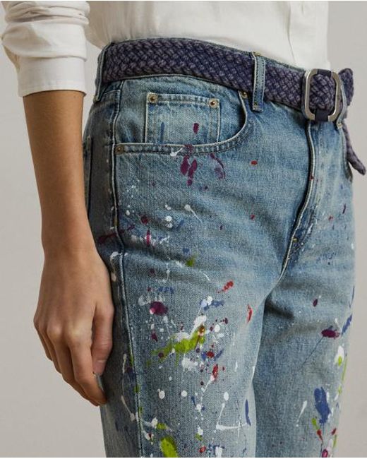 Jeans Tobilleros Boyfriend Tapered Fit Ralph Lauren de color Blue