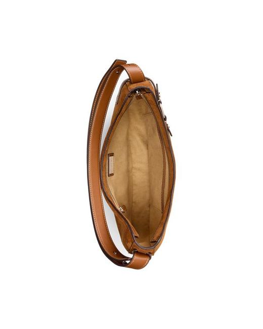 Borsa a spalla Tasha grande in camoscio di Ralph Lauren in Brown