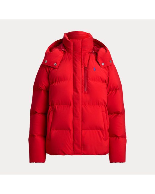 Polo Ralph Lauren Red Mid-Weight Down Puffer Jacket