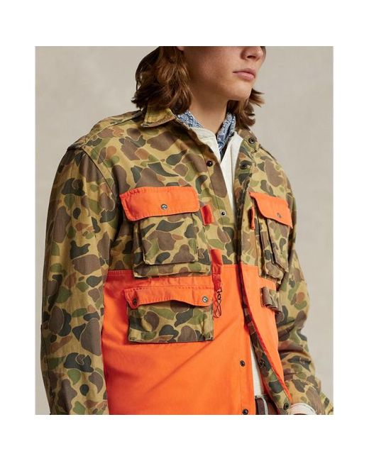 Polo Ralph Lauren Red Classic Fit Camo Utility Shirt for men