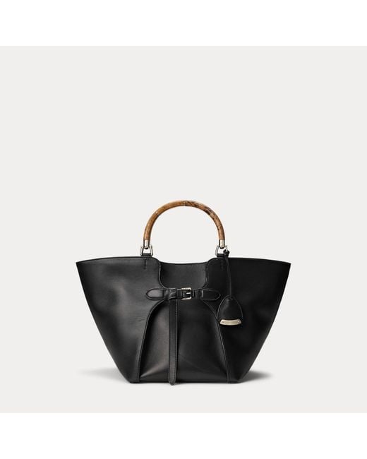 La tote Ralph Lauren in vitello di Ralph Lauren in Black