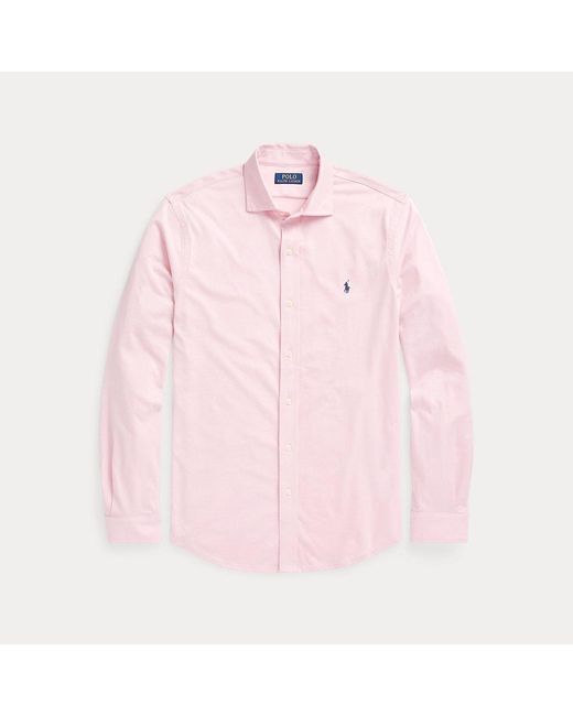 Camicia in jersey di Polo Ralph Lauren in Pink da Uomo