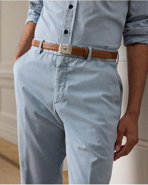Ralph Lauren Blue Hand-Tailored Garment-Dyed Chino Trouser for men