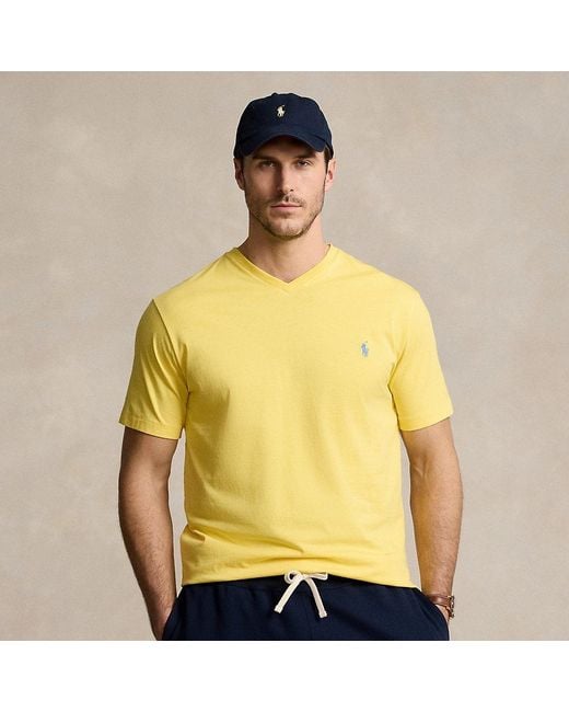 Polo Ralph Lauren Yellow Ralph Lauren Jersey V-neck T-shirt for men