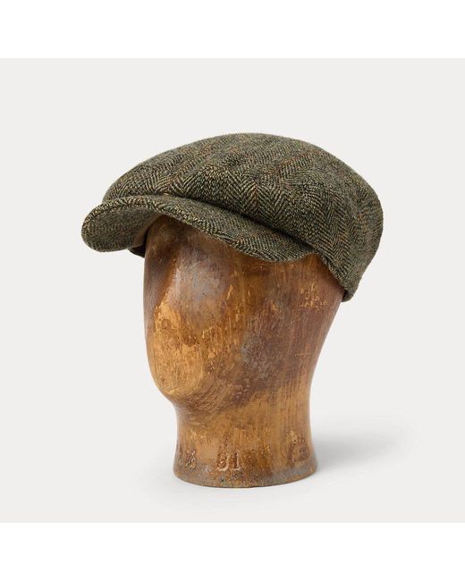 RRL Green Glen Plaid Wool Driver's Cap for men
