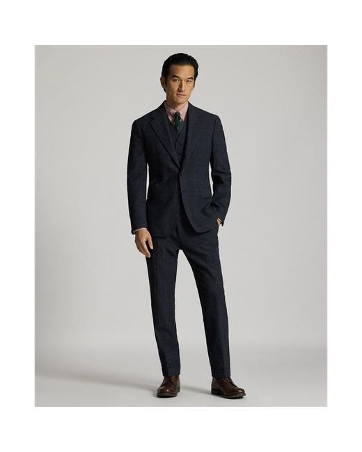 Ralph Lauren Green Checked Suit Jacket for men