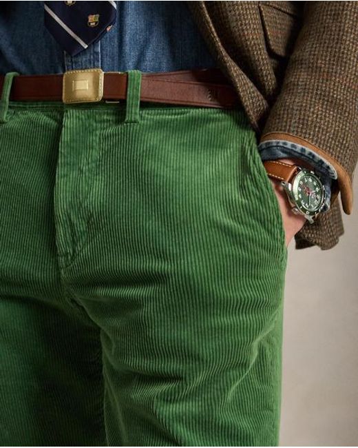 Polo Ralph Lauren Black Bedford Straight Fit Corduroy Trousers for men