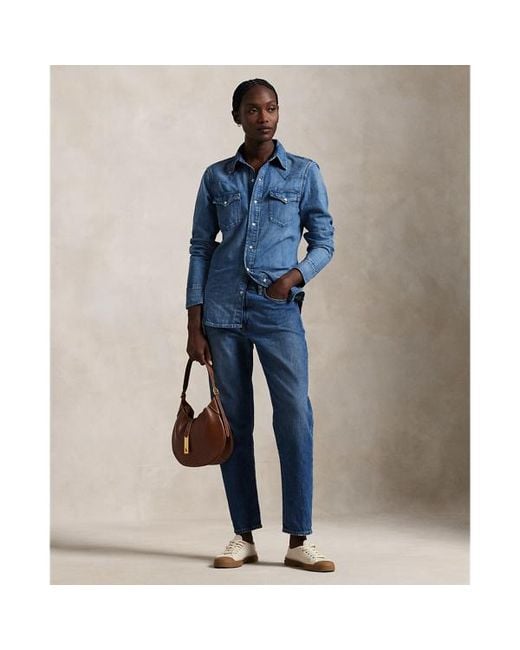 Polo Ralph Lauren Blue Denim Western Shirt
