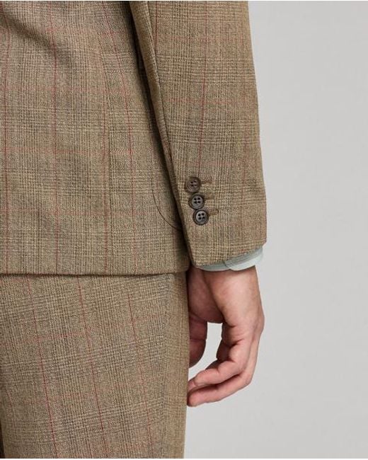 RRL Brown Glen Plaid Wool Suit Jacket for men