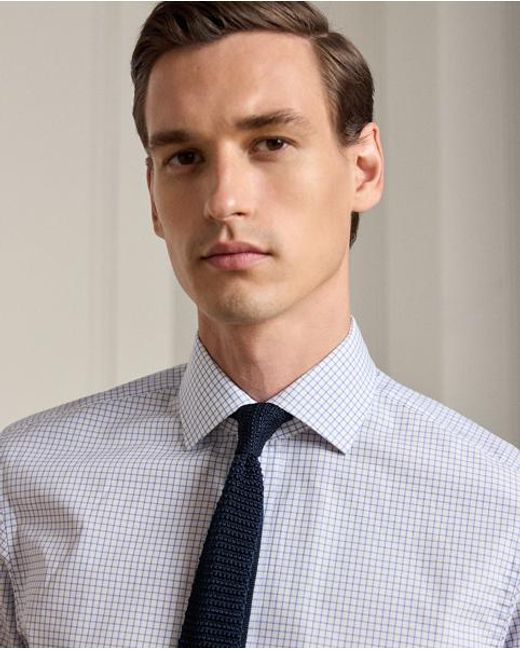 Ralph Lauren Blue Tattersall Twill Shirt for men