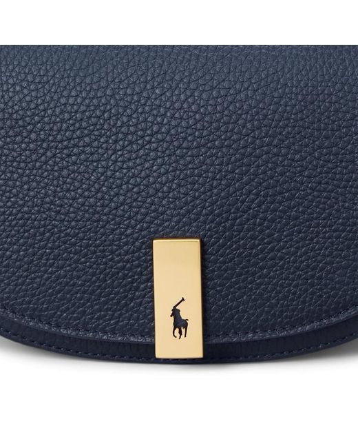 Sac Mini Saddle Bag Polo ID en cuir Polo Ralph Lauren en coloris Blue