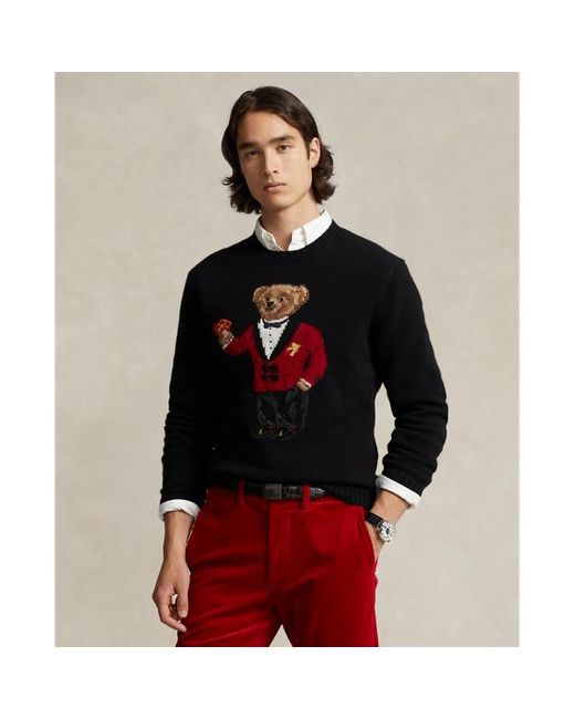 Polo Ralph Lauren Black Lunar New Year Polo Bear Sweater for men