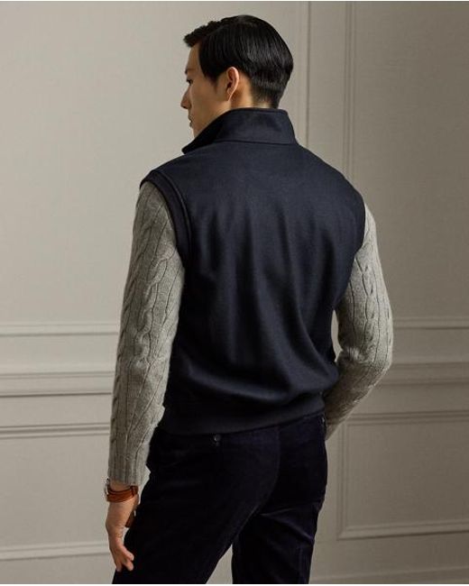 Ralph Lauren Gray Felton Cashmere-Blend Waistcoat for men