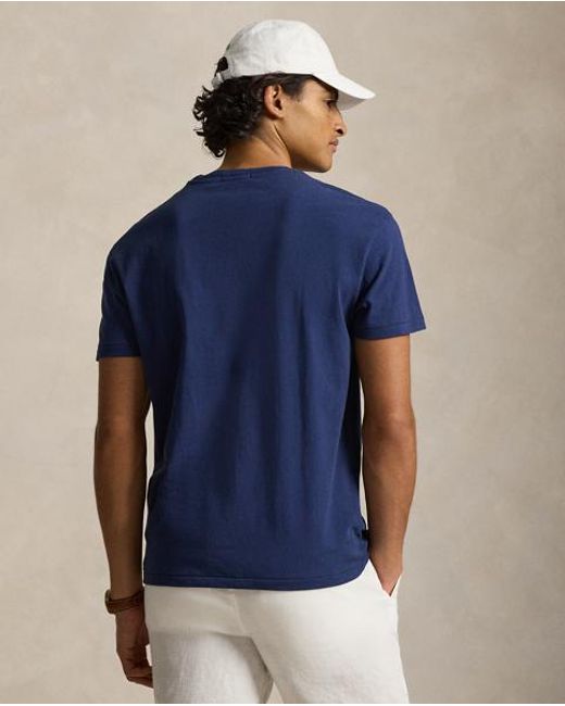 Polo Ralph Lauren Blue Classic Fit Jersey Graphic T-Shirt for men
