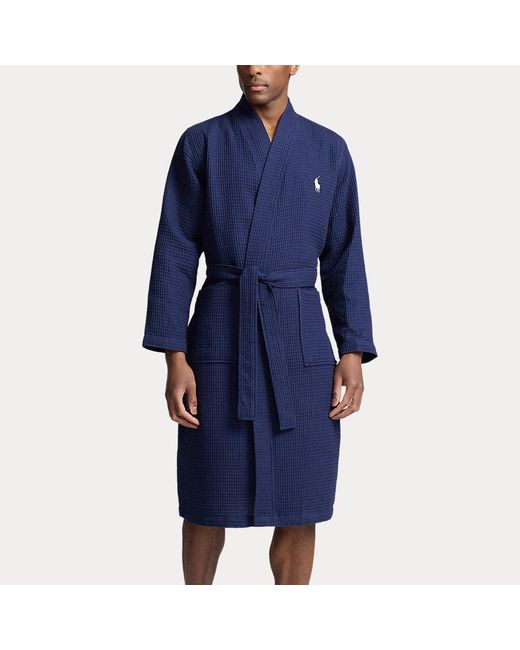 Polo Ralph Lauren Katoenen Piqué Badjas in het Blue voor heren