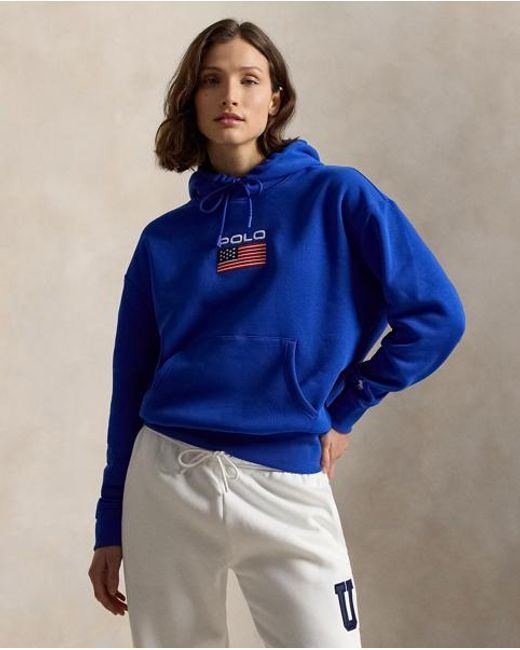 Polo Ralph Lauren Blue Flag Fleece Hoodie for men