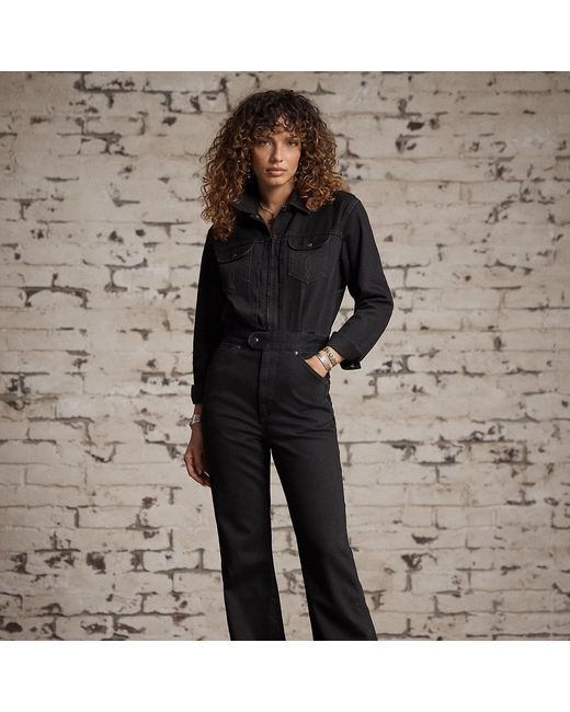 RRL Black Denim Western Coverall