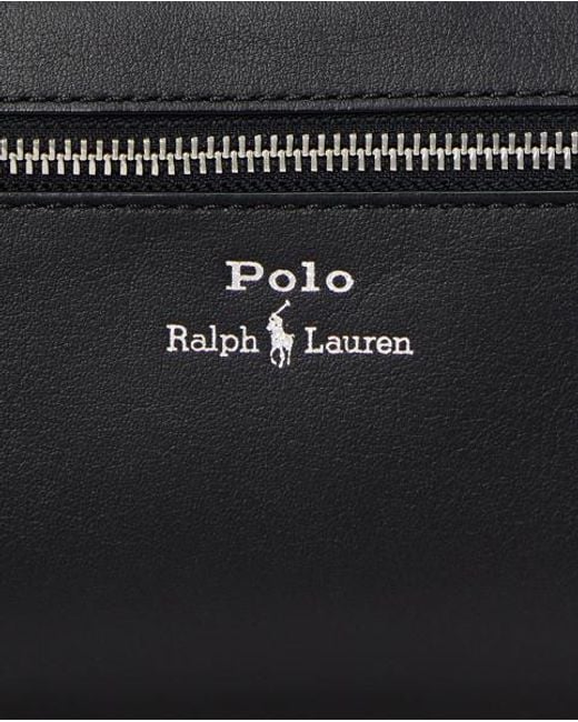 Polo Ralph Lauren Black Smooth Leather Travel Case for men