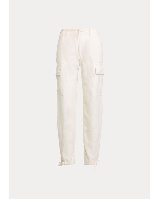 Polo Ralph Lauren Natural Silk-blend Cargo Pant