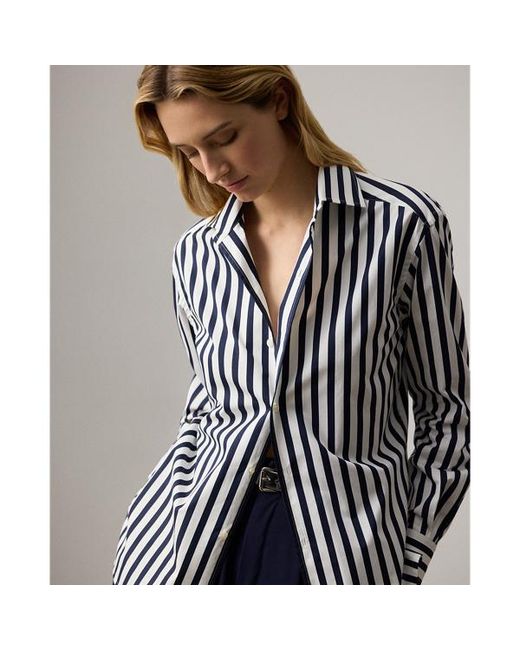 Ralph Lauren Multicolor Capri Relaxed Fit Striped Cotton Shirt