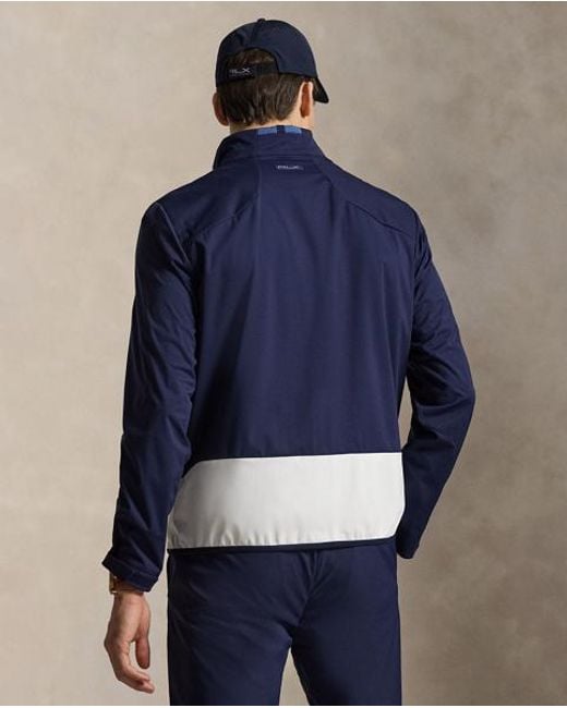 Ralph Lauren Blue Colour-Blocked Packable Jacket for men