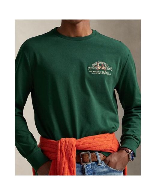 Maglietta Polo Sportsman Classic-Fit di Polo Ralph Lauren in Green da Uomo