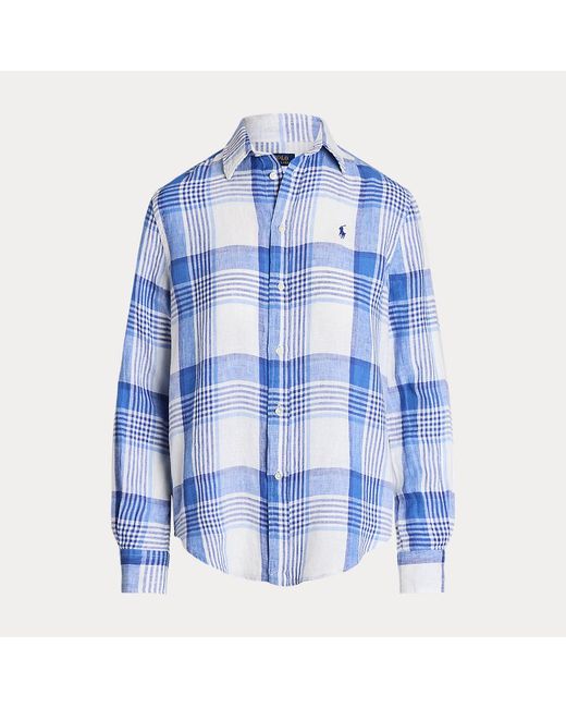Camicia in lino Relaxed-Fit di Ralph Lauren in Blue