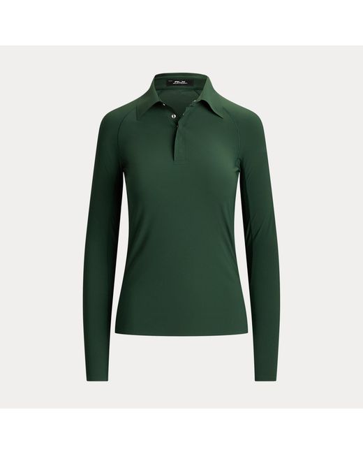 Ralph Lauren Green Slim Fit Performance Long-Sleeve Polo