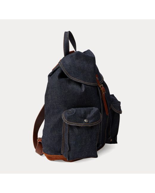 RRL Blue Denim Rucksack for men