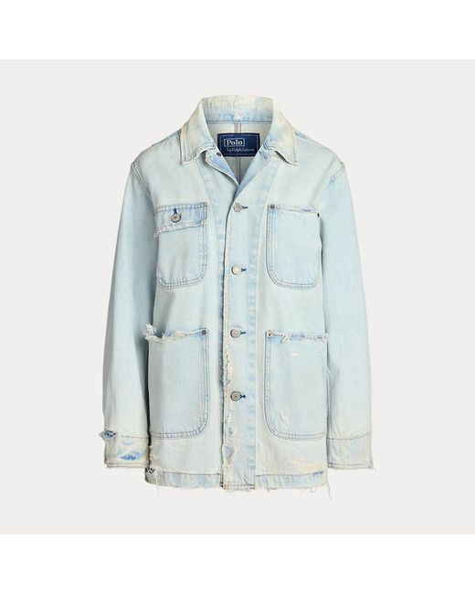 Chaqueta Funcional Vaquera Desgastada Polo Ralph Lauren de color Gray