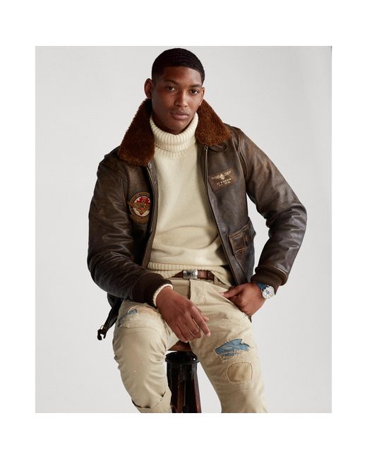 Polo Ralph Lauren The Iconic Bomber Jacket in Brown for Men | Lyst