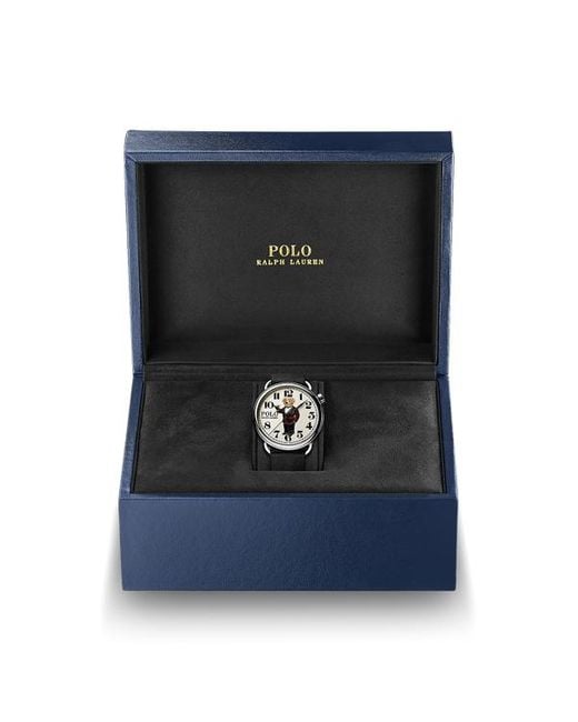 Polo Ralph Lauren Armbanduhr in Weiß mit Tartan Polo Bear in Black für Herren