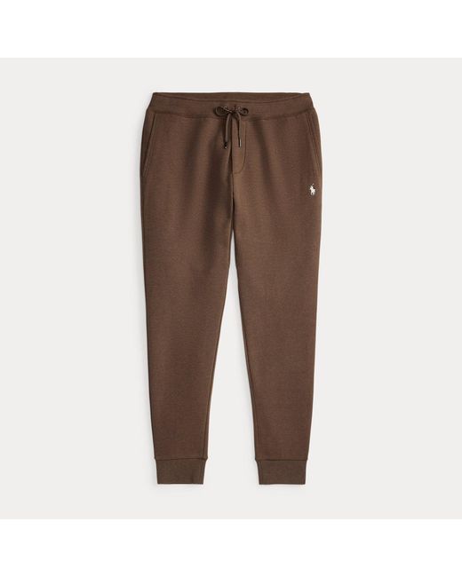 Pantaloni da jogging a maglia doppia di Ralph Lauren in Natural da Uomo