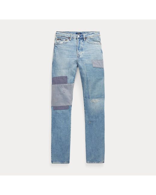 Jeans Relaxed Straight a vita alta di Polo Ralph Lauren in Blue