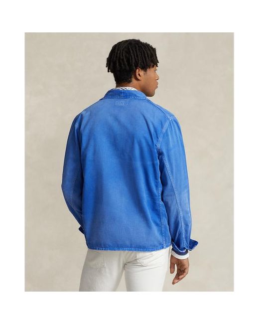 Ralph Lauren Blue Twill Utility Jacket for men