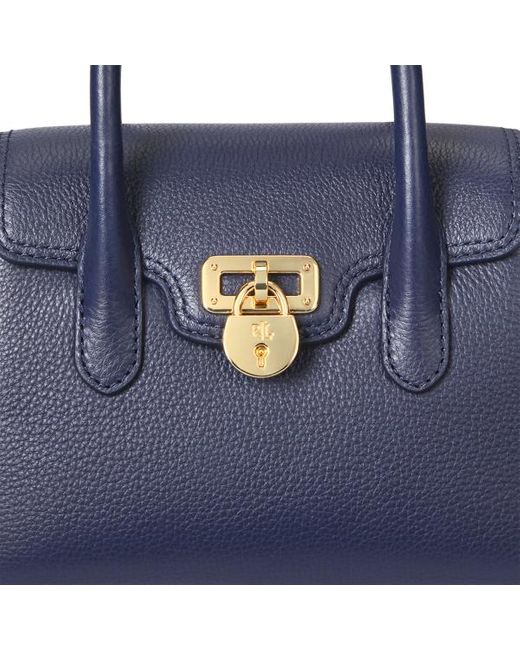 Bauletto Tanner piccolo in pelle di Ralph Lauren in Blue