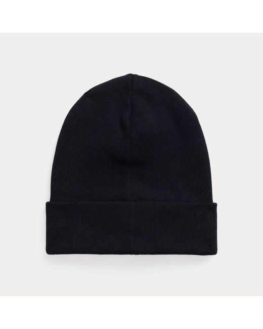 Polo Ralph Lauren Blue Combed Cotton Beanie for men